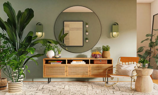 Magazine style photo of a living room